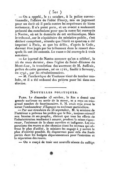 L'ami de la religion et du roi journal ecclesiastique, politique et litteraire