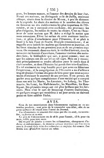 L'ami de la religion et du roi journal ecclesiastique, politique et litteraire