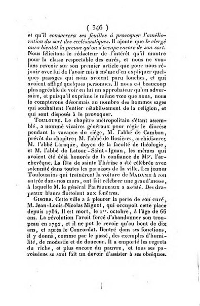 L'ami de la religion et du roi journal ecclesiastique, politique et litteraire