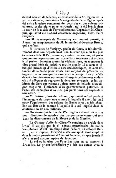 L'ami de la religion et du roi journal ecclesiastique, politique et litteraire