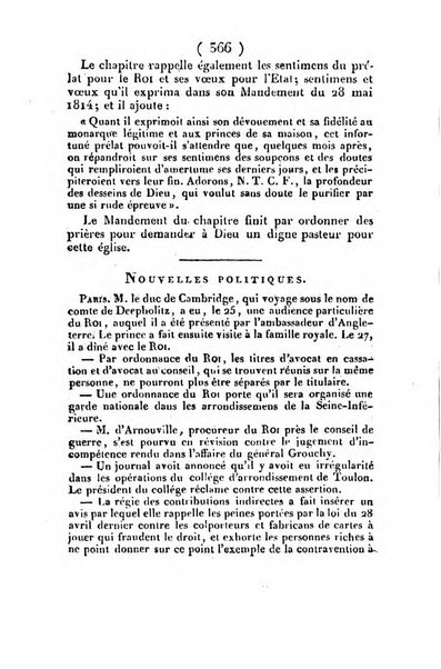 L'ami de la religion et du roi journal ecclesiastique, politique et litteraire