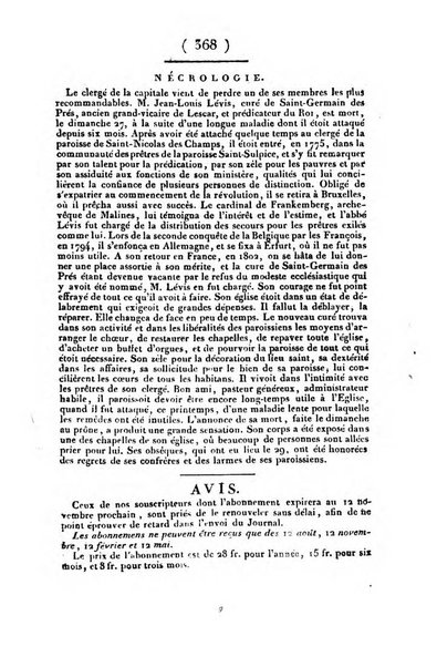 L'ami de la religion et du roi journal ecclesiastique, politique et litteraire