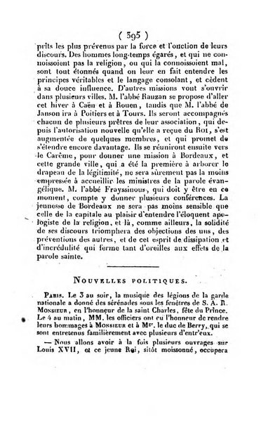 L'ami de la religion et du roi journal ecclesiastique, politique et litteraire