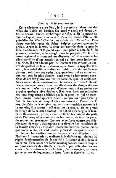 L'ami de la religion et du roi journal ecclesiastique, politique et litteraire