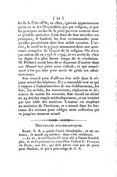 L'ami de la religion et du roi journal ecclesiastique, politique et litteraire