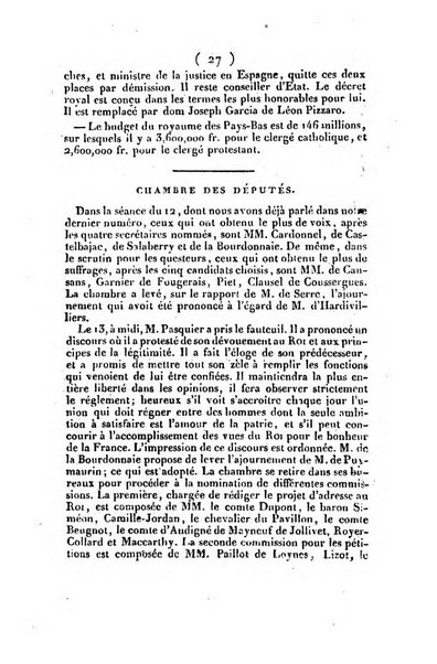 L'ami de la religion et du roi journal ecclesiastique, politique et litteraire