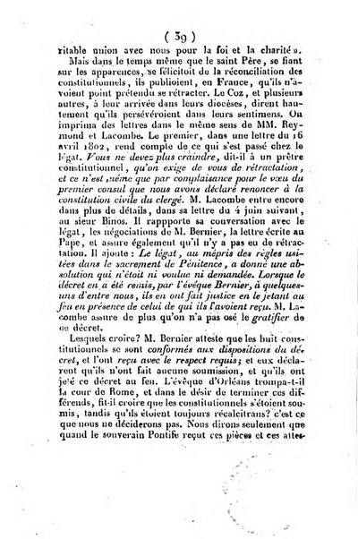 L'ami de la religion et du roi journal ecclesiastique, politique et litteraire