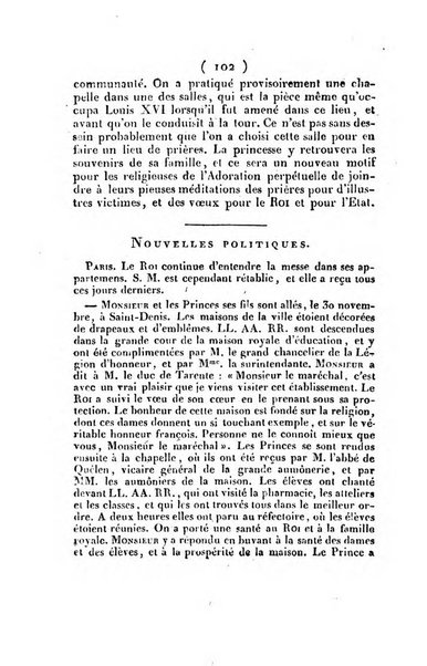 L'ami de la religion et du roi journal ecclesiastique, politique et litteraire