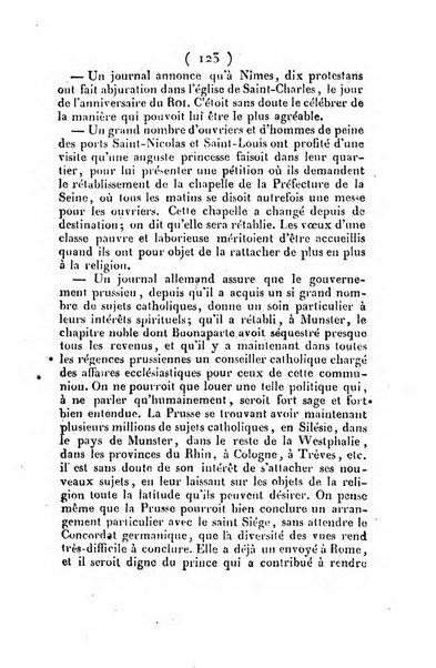 L'ami de la religion et du roi journal ecclesiastique, politique et litteraire