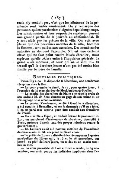 L'ami de la religion et du roi journal ecclesiastique, politique et litteraire