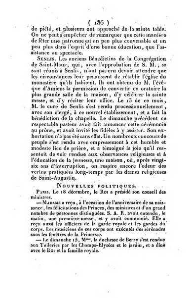 L'ami de la religion et du roi journal ecclesiastique, politique et litteraire