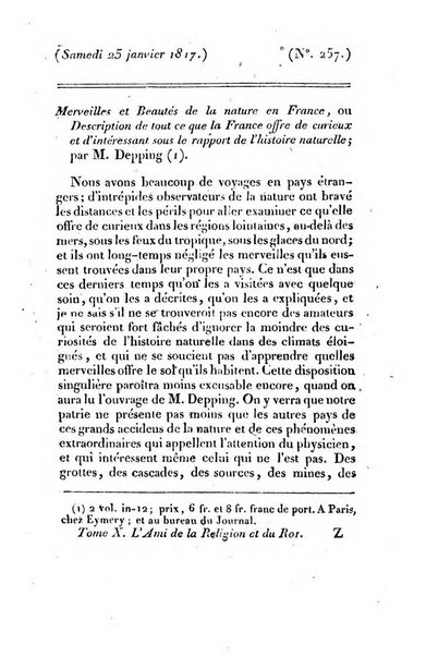 L'ami de la religion et du roi journal ecclesiastique, politique et litteraire