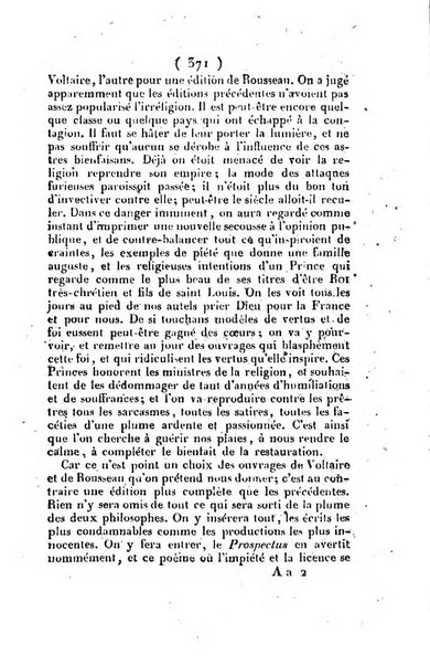 L'ami de la religion et du roi journal ecclesiastique, politique et litteraire