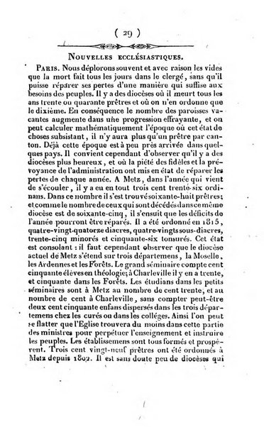 L'ami de la religion et du roi journal ecclesiastique, politique et litteraire