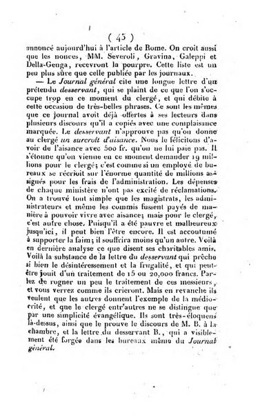 L'ami de la religion et du roi journal ecclesiastique, politique et litteraire