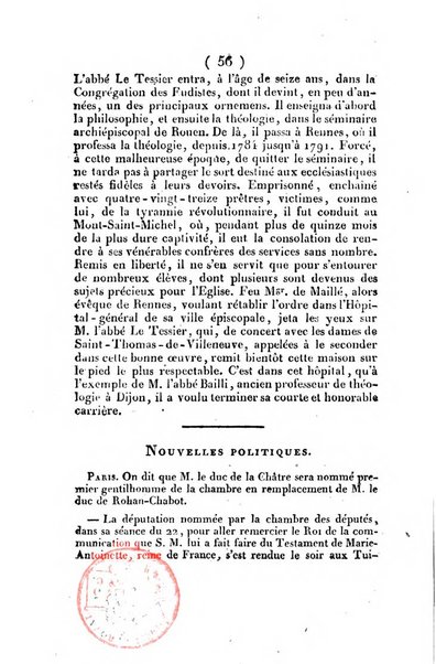 L'ami de la religion et du roi journal ecclesiastique, politique et litteraire