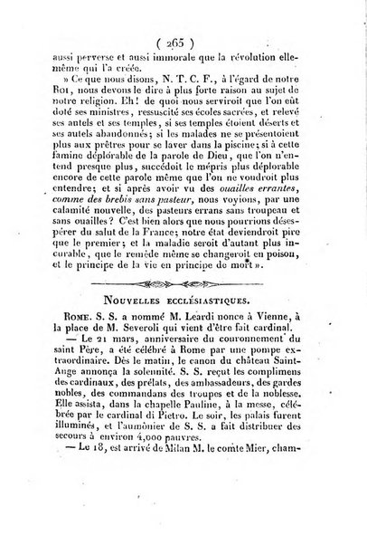 L'ami de la religion et du roi journal ecclesiastique, politique et litteraire