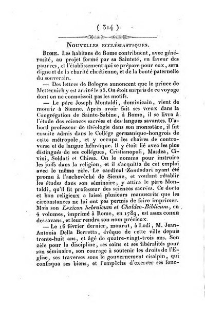 L'ami de la religion et du roi journal ecclesiastique, politique et litteraire