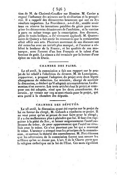 L'ami de la religion et du roi journal ecclesiastique, politique et litteraire