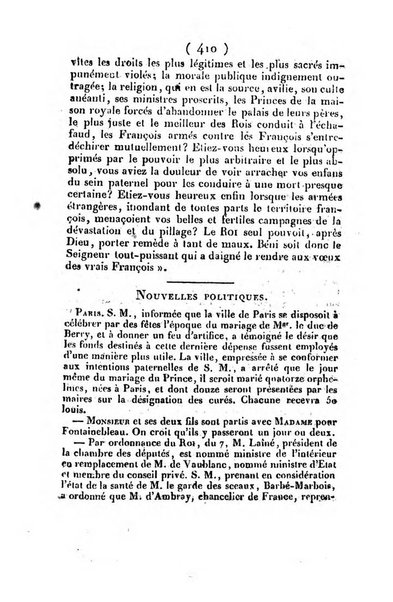 L'ami de la religion et du roi journal ecclesiastique, politique et litteraire