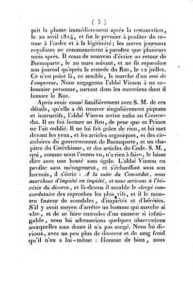 L'ami de la religion et du roi journal ecclesiastique, politique et litteraire