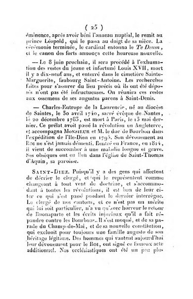 L'ami de la religion et du roi journal ecclesiastique, politique et litteraire