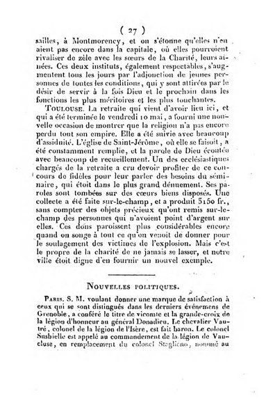 L'ami de la religion et du roi journal ecclesiastique, politique et litteraire