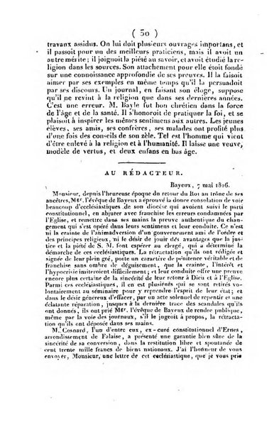 L'ami de la religion et du roi journal ecclesiastique, politique et litteraire