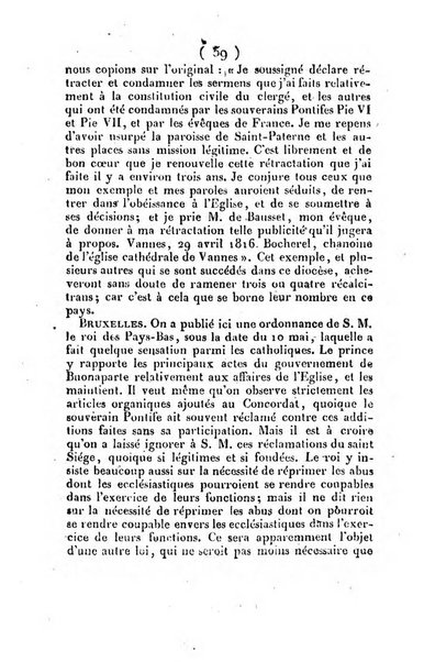 L'ami de la religion et du roi journal ecclesiastique, politique et litteraire