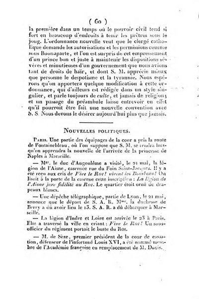 L'ami de la religion et du roi journal ecclesiastique, politique et litteraire