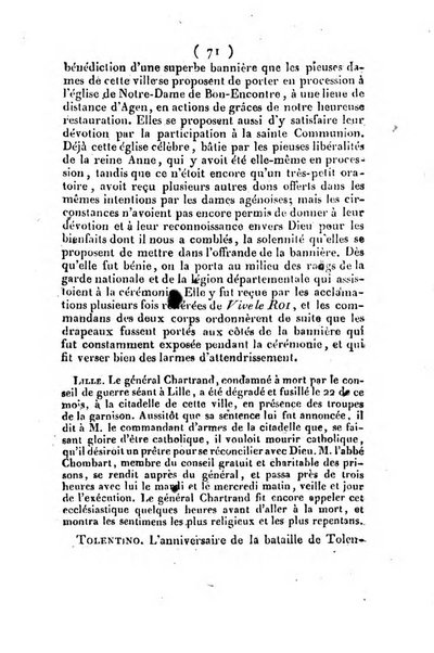 L'ami de la religion et du roi journal ecclesiastique, politique et litteraire