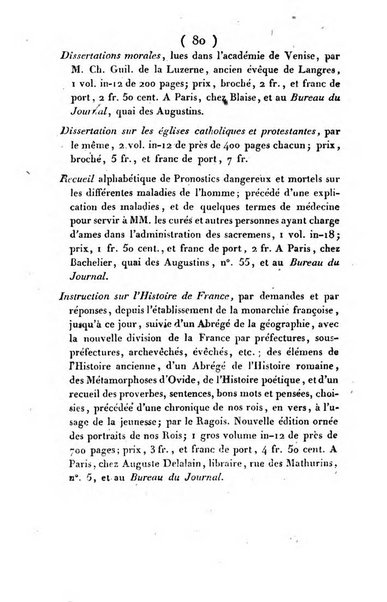 L'ami de la religion et du roi journal ecclesiastique, politique et litteraire