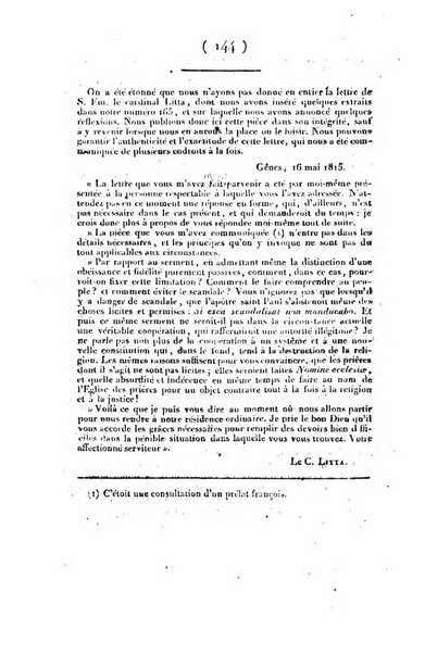 L'ami de la religion et du roi journal ecclesiastique, politique et litteraire