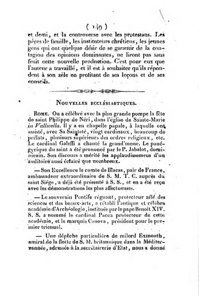 L'ami de la religion et du roi journal ecclesiastique, politique et litteraire