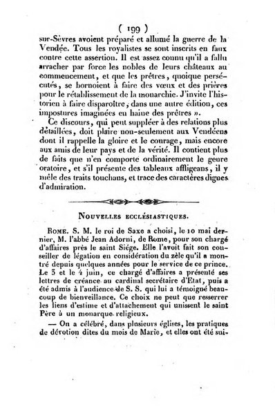 L'ami de la religion et du roi journal ecclesiastique, politique et litteraire