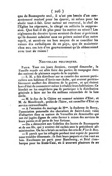 L'ami de la religion et du roi journal ecclesiastique, politique et litteraire