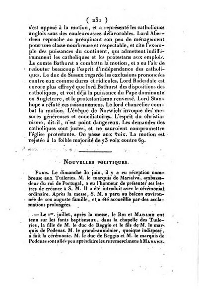 L'ami de la religion et du roi journal ecclesiastique, politique et litteraire