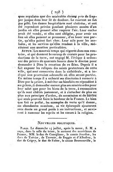 L'ami de la religion et du roi journal ecclesiastique, politique et litteraire