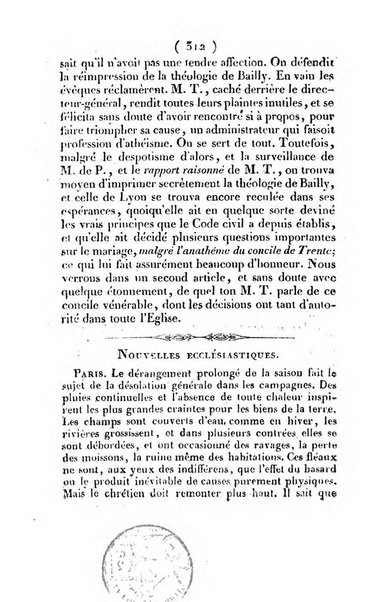 L'ami de la religion et du roi journal ecclesiastique, politique et litteraire