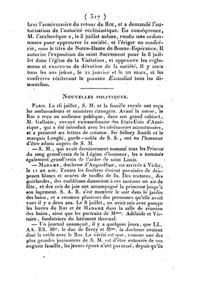 L'ami de la religion et du roi journal ecclesiastique, politique et litteraire