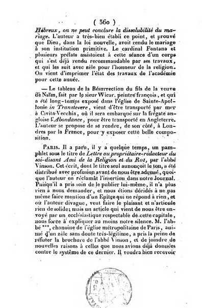 L'ami de la religion et du roi journal ecclesiastique, politique et litteraire