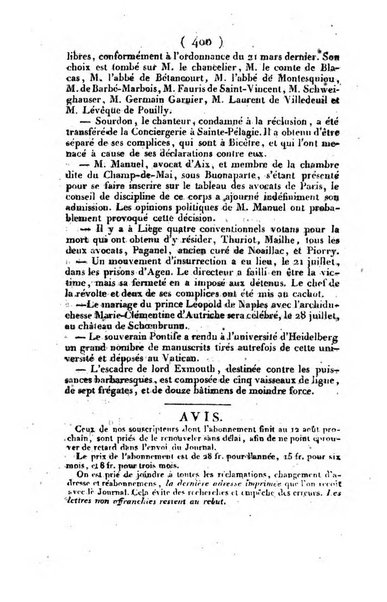 L'ami de la religion et du roi journal ecclesiastique, politique et litteraire