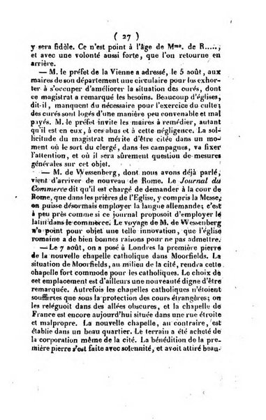 L'ami de la religion et du roi journal ecclesiastique, politique et litteraire