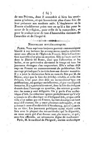 L'ami de la religion et du roi journal ecclesiastique, politique et litteraire