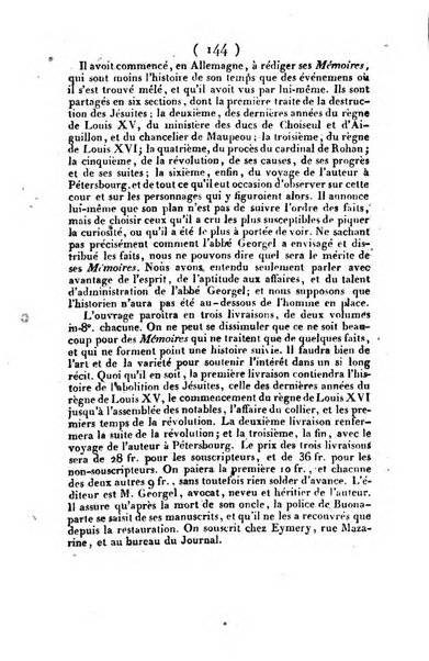 L'ami de la religion et du roi journal ecclesiastique, politique et litteraire