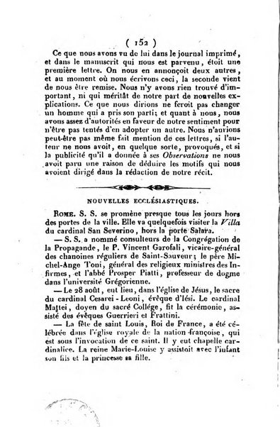 L'ami de la religion et du roi journal ecclesiastique, politique et litteraire