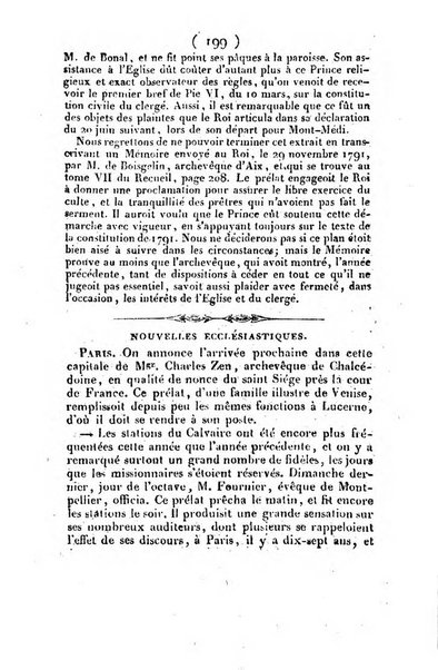 L'ami de la religion et du roi journal ecclesiastique, politique et litteraire