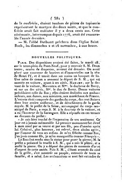 L'ami de la religion et du roi journal ecclesiastique, politique et litteraire