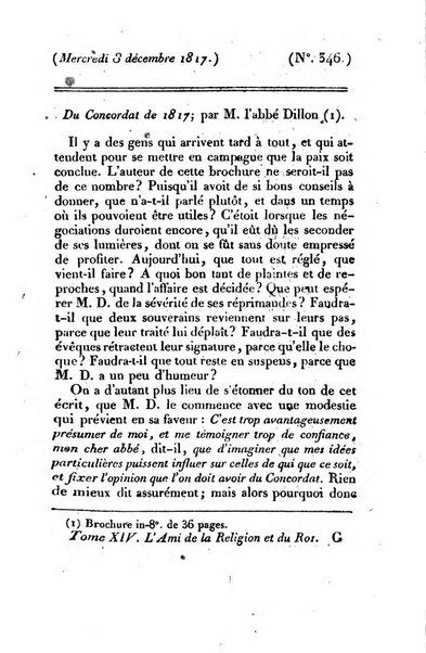 L'ami de la religion et du roi journal ecclesiastique, politique et litteraire