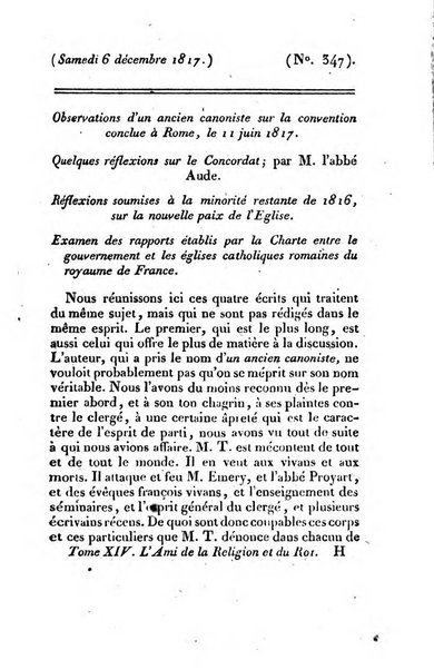 L'ami de la religion et du roi journal ecclesiastique, politique et litteraire